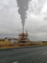 Geothermal energy being harvested at a farm in Iceland