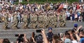 A column of US soldiers at the celebration of 30 years of independence of Ukraine