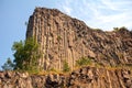 Columnar basalt, Hegyesko, Hungary Royalty Free Stock Photo