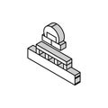 columnar foundation isometric icon vector illustration