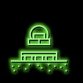 columnar foundation neon glow icon illustration