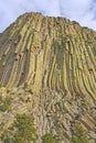 Columnar jointing on a volcanic remant Royalty Free Stock Photo