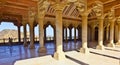 Columned hall of a Amber fort. Jaipur Royalty Free Stock Photo