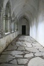 Columned hallway in Muckross Abbey near Killarney Royalty Free Stock Photo