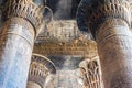 Columnes in Chnum Temple, Egypt Royalty Free Stock Photo