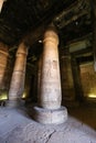 Columns in Abydos Temple, Madfuna, Egypt Royalty Free Stock Photo