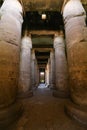 Columns in Abydos Temple, Madfuna, Egypt Royalty Free Stock Photo