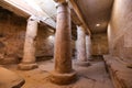 Columns in Abydos Temple, Madfuna, Egypt Royalty Free Stock Photo