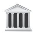 Columns ancient greek historic bank Royalty Free Stock Photo