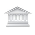 Columns ancient greek historic building logo Royalty Free Stock Photo