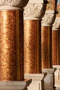 Columns in an ancient orthodox monastery