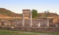 Columns in ancient Pantikapey. Kerch, Ukraine Royalty Free Stock Photo