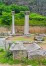 Columns in the Ancient site of Filipoi Royalty Free Stock Photo