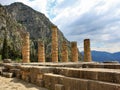 Ancient temple ruins in Delphi, Greece