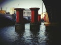 Columns architecture objects city centre London construction Royalty Free Stock Photo