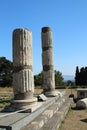 2 columns with in asclepion of Kos with Royalty Free Stock Photo