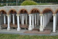 Columns of Basilica cistern in Miniaturk park, Istanbul Royalty Free Stock Photo