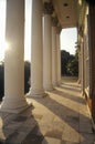 Columns on building at University of Virginia inspired by Thomas Jefferson, Charlottesville, VA Royalty Free Stock Photo