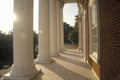 Columns on building at University of Virginia inspired by Thomas Jefferson, Charlottesville, VA Royalty Free Stock Photo