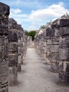 Columns at Chichen-Itza, Mexico Royalty Free Stock Photo