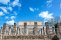 Columns in Chichen Itza Royalty Free Stock Photo
