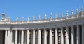 Columns of the Colonnade of the Bernini in St Peter square Royalty Free Stock Photo