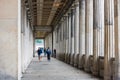 Columns in the Colonnade Courtyard outside the Alte Nationalgalerie, on Museum Island in Berlin, Germany Royalty Free Stock Photo