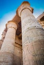 Columns are covered in hieroglyphic carvings in Kom Ombo