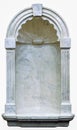 Columns, decoration item made of white plaster
