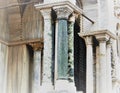 Columns of different stone, colour and shape in Venice (Italy)