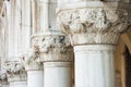 Columns at Doge's Palace in Venice Royalty Free Stock Photo