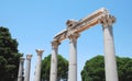 Columns in Ephesus, Turkey, on the background of blue sky Royalty Free Stock Photo