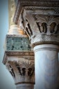 The columns on the exterior of the Saint Mark Basilica on San Marco square in Venice, Italy Royalty Free Stock Photo