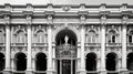 columns facade school building Royalty Free Stock Photo