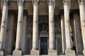 The columns and front door of leeds town hall in west yorkshire