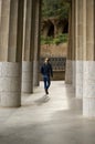 COLUMNS OF GÃÅELL PARK IN BARCELONA, SPAIN