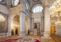 Columns Hall (Salon de Columnas) at Royal Palace of Madrid Interior - Madrid, Spain Royalty Free Stock Photo
