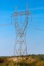 Columns high voltage power Royalty Free Stock Photo