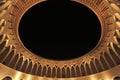 Columns inside the circular courtyard