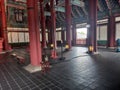 Columns inside Gyeongbokgung Palace. Seoul, South Korea Royalty Free Stock Photo