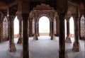 Columns inside palace of Agra Red Fort Royalty Free Stock Photo