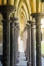 Columns inside Saint Michel Abbey - the main medieval landmark of British Frantsii