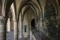 Columns inside Saint Michel Abbey - the main medieval landmark of British Frantsii