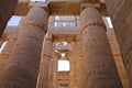 Columns at Karnak Temple, Luxor, Egypt Royalty Free Stock Photo