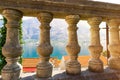 Columns and landscape in Perast