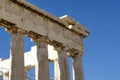 Columns of the Parthenon on the Acropolis Royalty Free Stock Photo