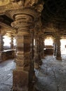 Decoratively carved pillars of Tarkeshwara temple at Hangal
