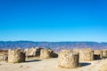 Columns in Monte Alban Royalty Free Stock Photo