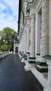 Architectural columns of orthodox church of The Holy Trinity Saint Sergius Lavra