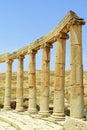 Columns from the oval forum in Jerash, Jordan